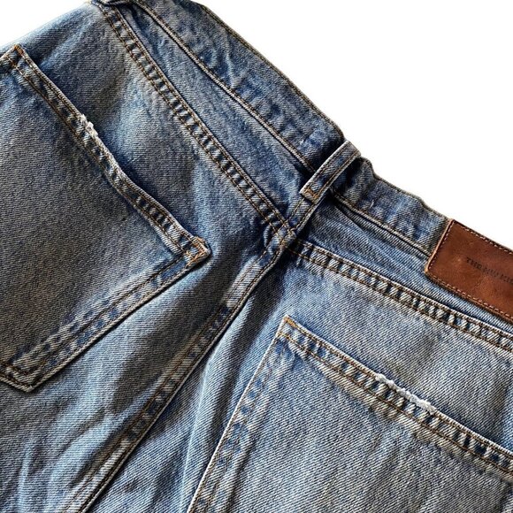 Zara The High Waist kick jeans size 6 blue distressed - Picture 5 of 9